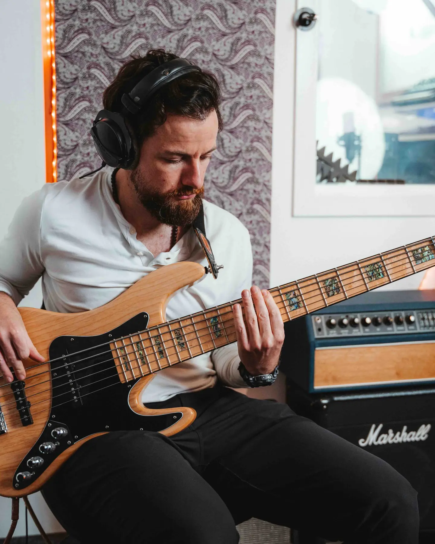 Jack Elliot playing bass at Lost Oscillation